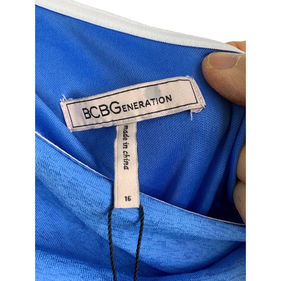 BCBGeneration Azure One Shoulder Mini Dress Cutout Size 16 NWT 6547 Asym Neck - Picture 8 of 16
